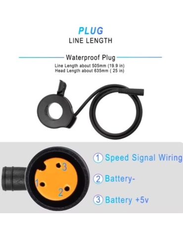 Acelerador para Ecoxtrem - Conector waterproof 6mm 2