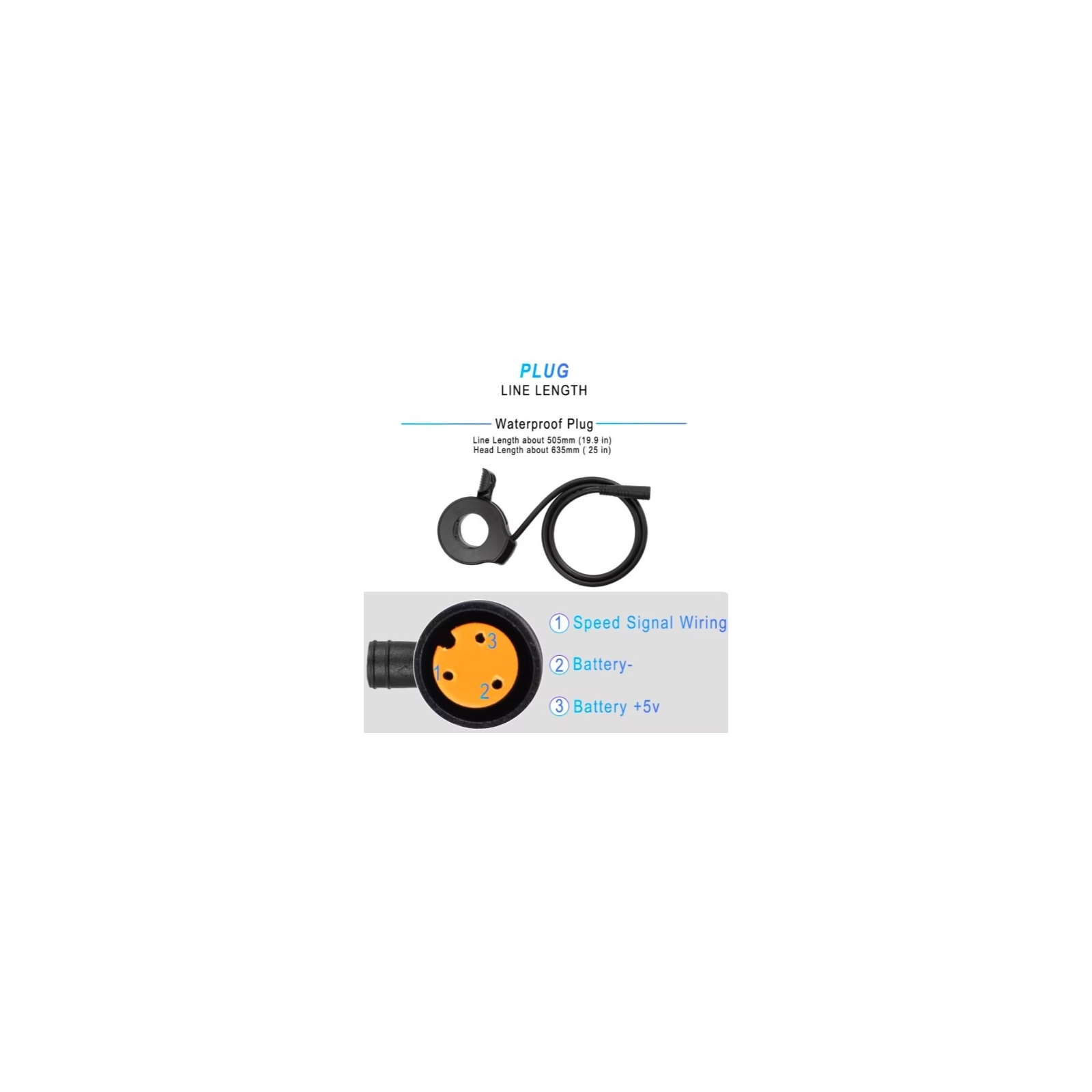 Acelerador para Ecoxtrem - Conector waterproof 6mm
