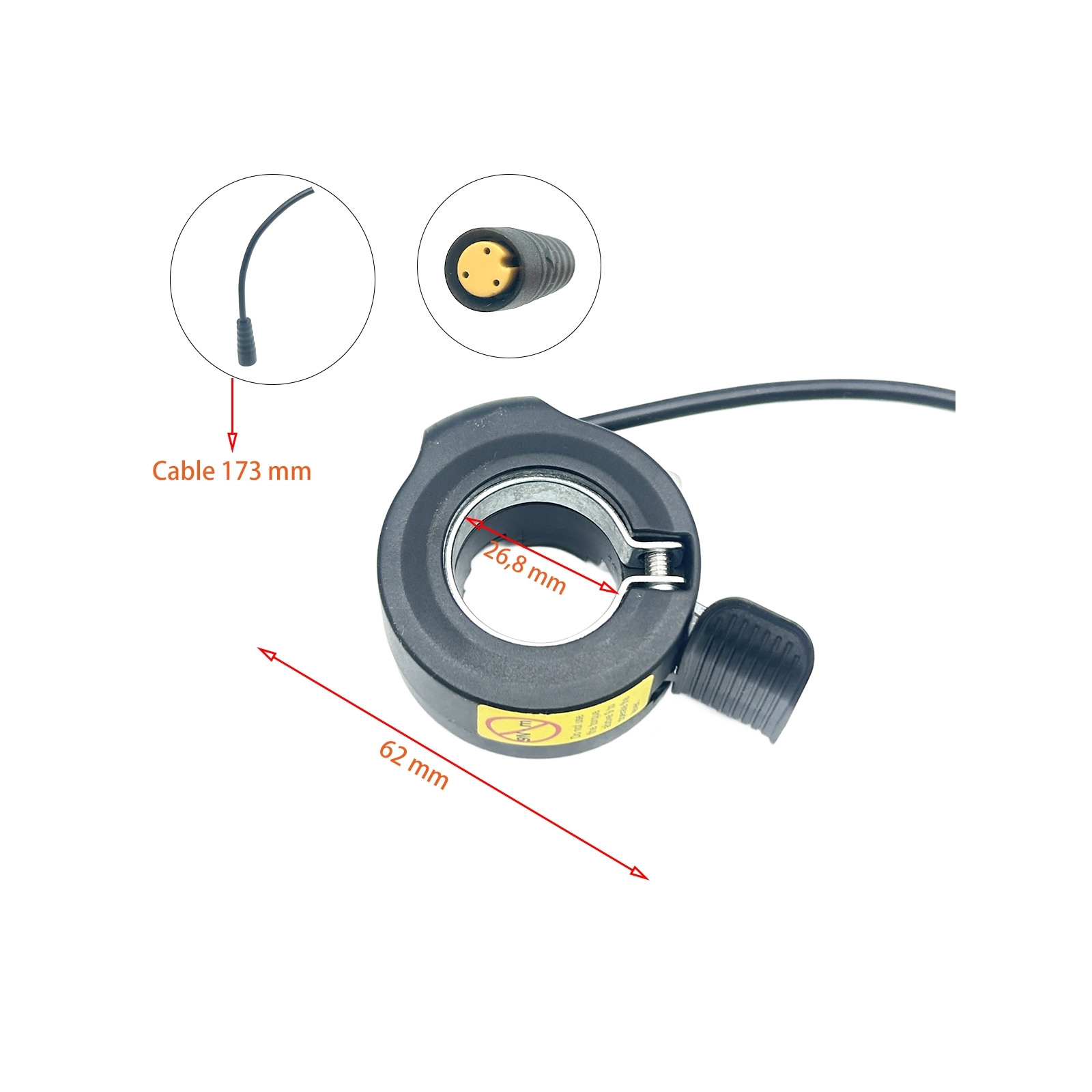 Acelerador para Ecoxtrem - Conector waterproof 6mm