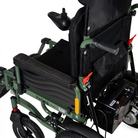 Cadeira de rodas dobrável HADAR-02 | Motor duplo de 250 W e bateria de lítio de 12 Ah