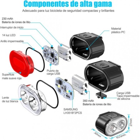 Kit de iluminación para bicicleta